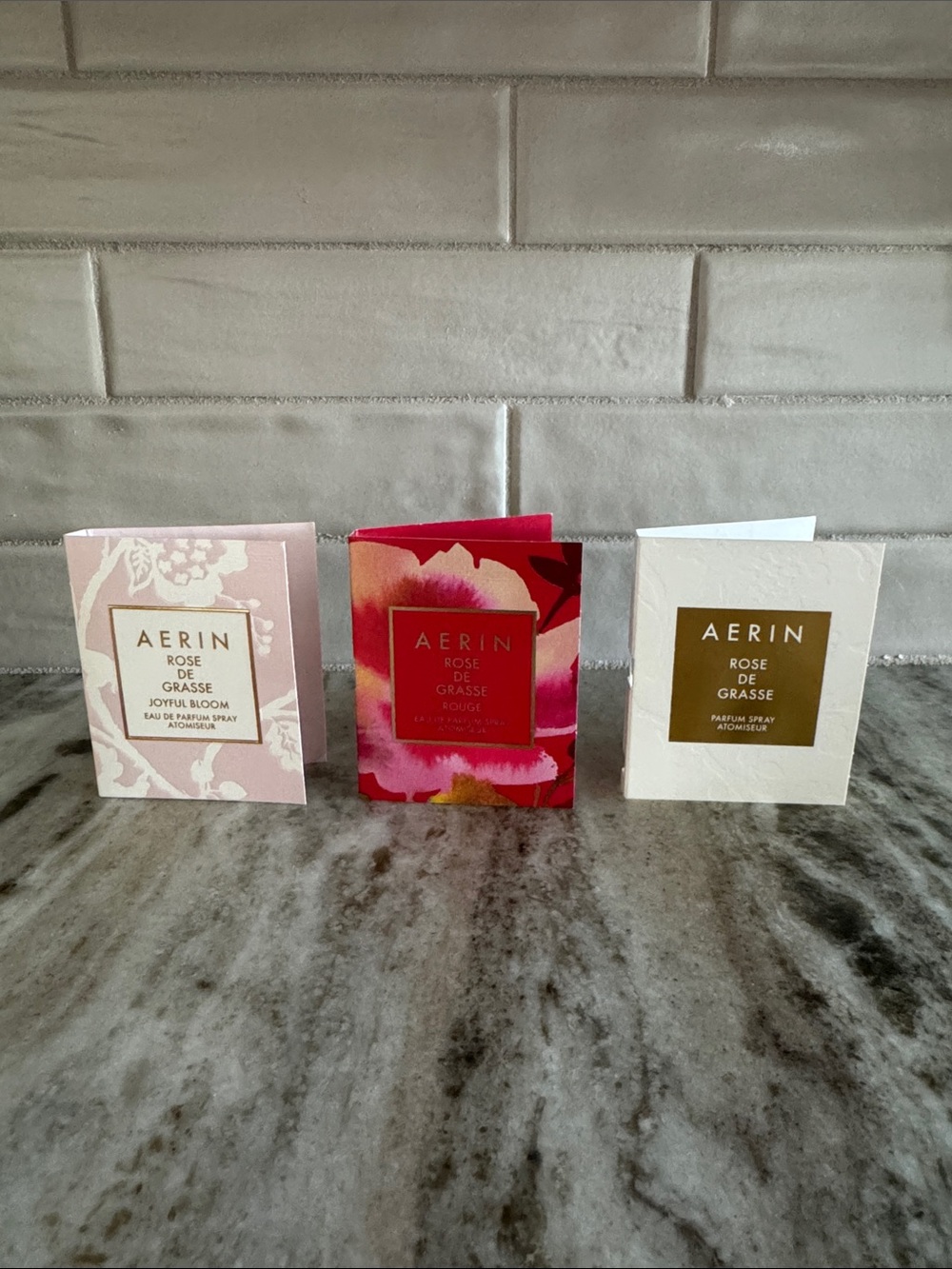 New AERIN Rose de Grasse Bundle 3X Samples (.15 fl oz)